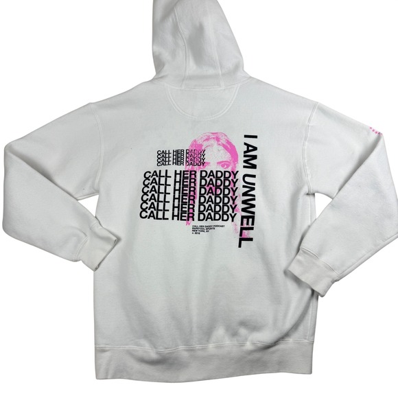 Call Her Daddy Podcast Graphic Hoodie White Streetwear Sweatshirt Large 2018 - Picture 8 of 11